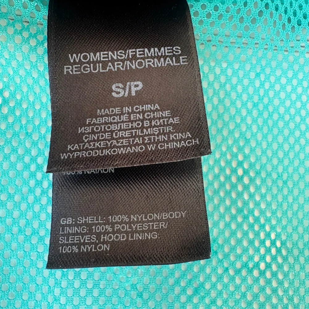 The North Face Grey Nylon Hooded Jacket Teal Mesh Lined Fall Coat Size SMALL - Picture 11 of 12